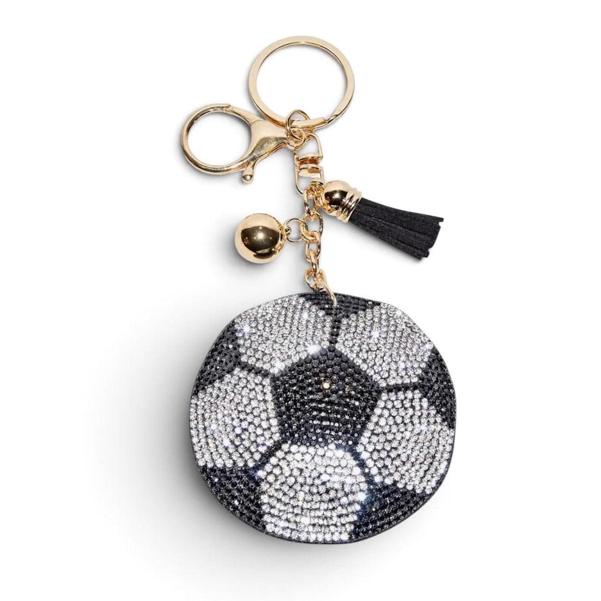 Rhinestone Football Keychain Bling Purse Charm Sparkly Handbag Accessory Backpack Charm Custom Keychain Baseball Gift Basketball Fan Stadium