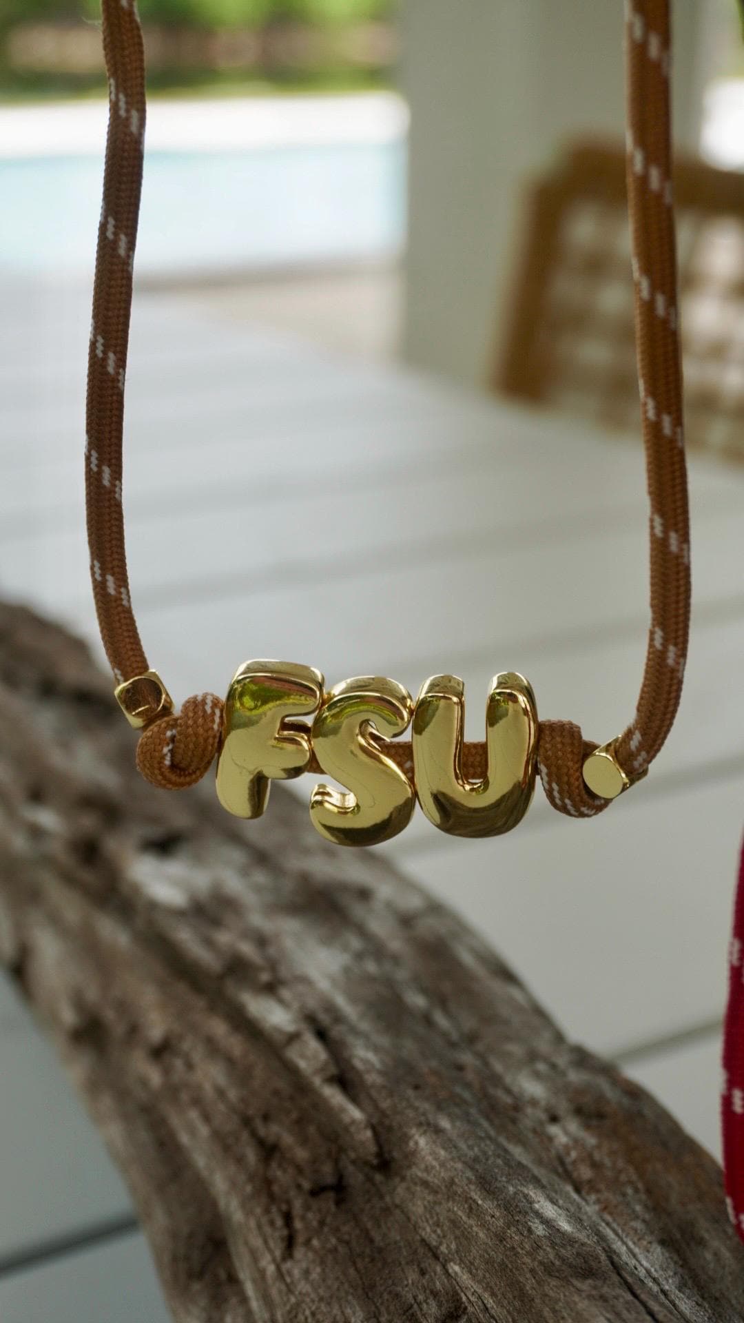Game Day Necklace School Spirit Beaded Jewelry Graduation Gift University Student Name Personalized Ohio State Alabama Georgia MSU