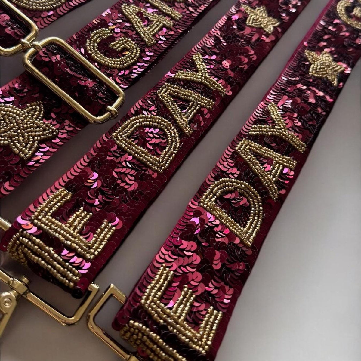 Clear Stadium Bag Crossbody Purse Sequin Strap Garnet Gold Fsu Gameday Football Fan Gear Gift Ncaa Approved Security Compliant Venue Handbag