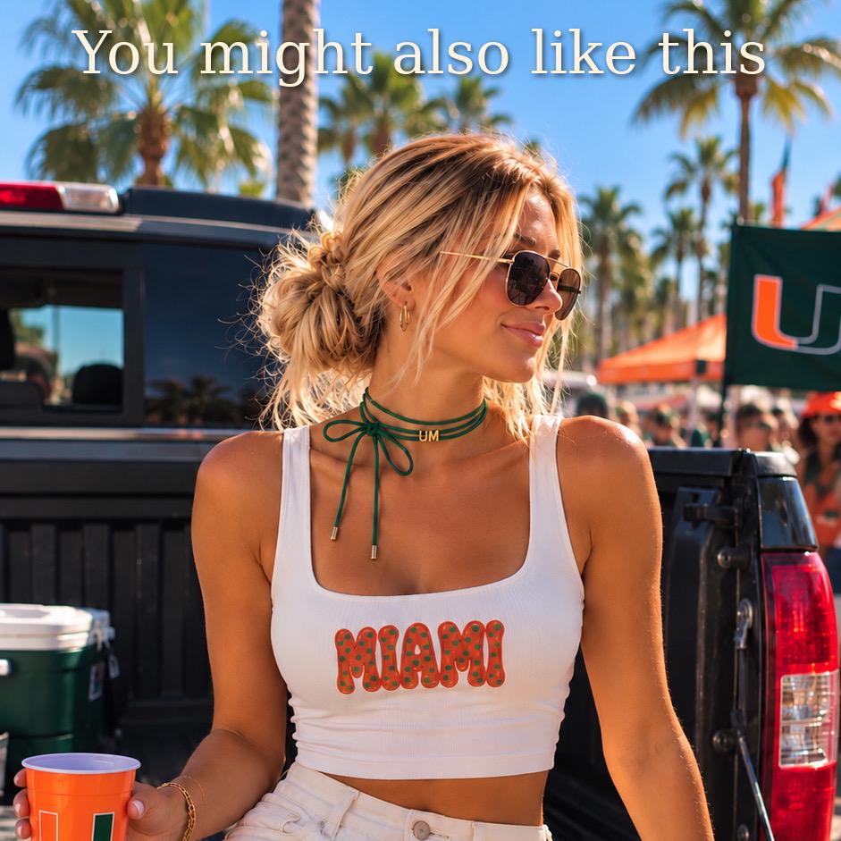 Miami Hurricanes Orange Green Clear Stadium Purse Game day Bag Crossbody Sequin Strap Custom Fan Gift 305