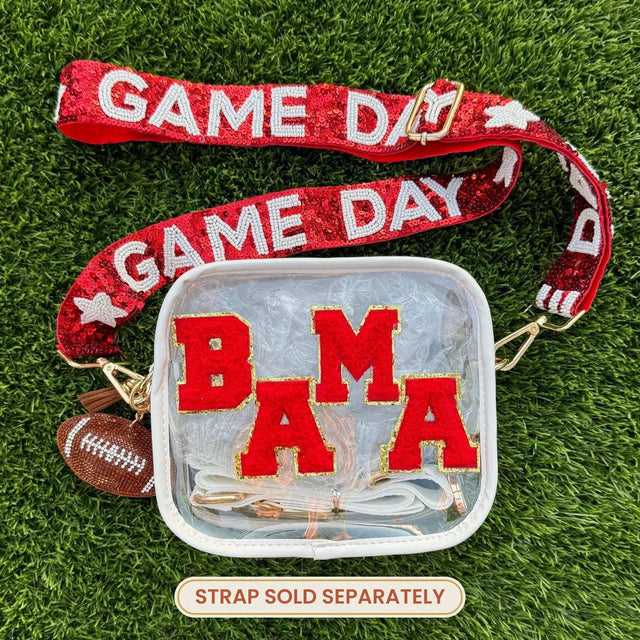 Clear Game Day Bag Stadium Approved Purse Crossbody Transparent Pouch College Team Football Fan Tailgate Concert Accessory
