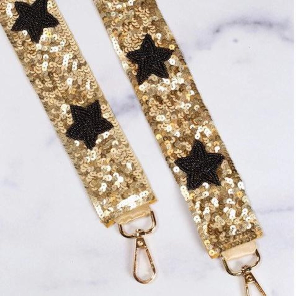 Beaded sequin purse strap by Sunkissed by Chrissy, designed for clear bags, stadium crossbody purses, and college bags.