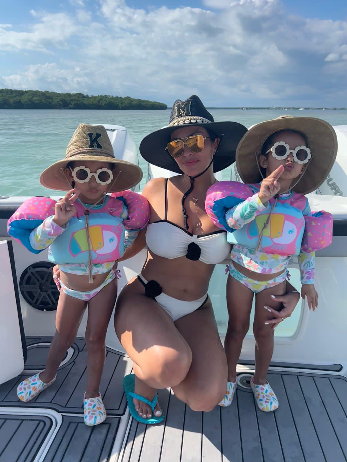 Personalized Sunkissed by Chrissy kids straw sun hat with chenille initial, perfect for toddlers' beach outings and birthday gifts.