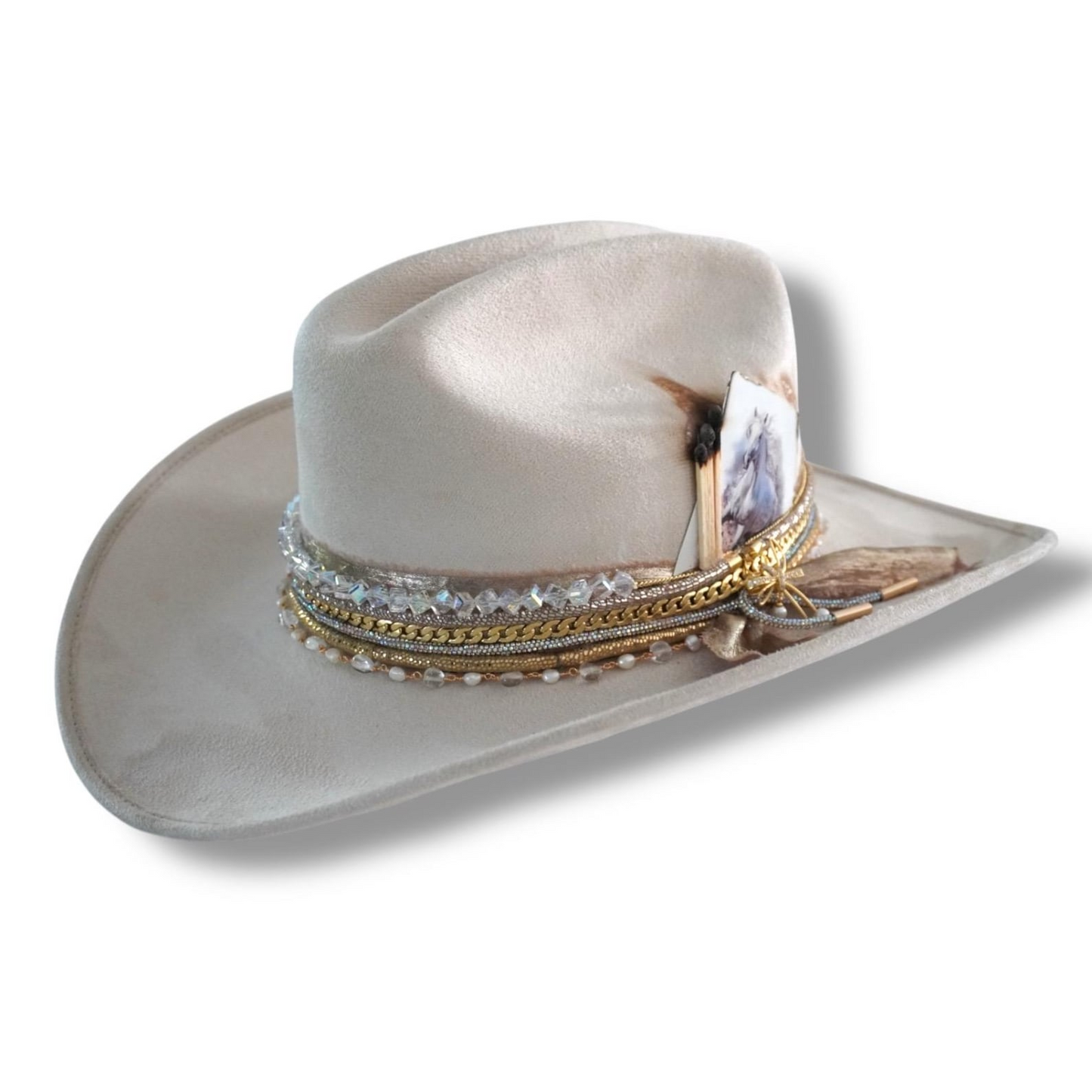 Sunkissed by Chrissy cowboy hat with western glam style, perfect for rodeo, country music outfits, or horse lover fashion accessories.