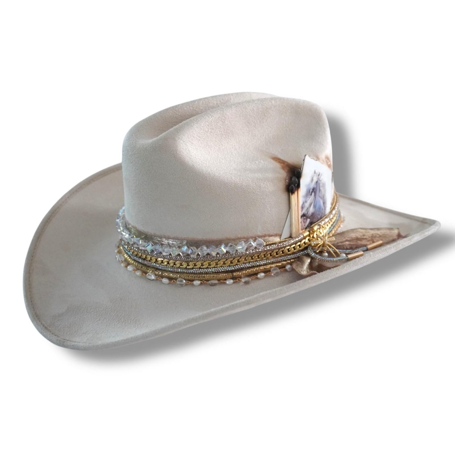 Sunkissed by Chrissy cowboy hat with western glam style, perfect for rodeo, country music outfits, or horse lover fashion accessories.