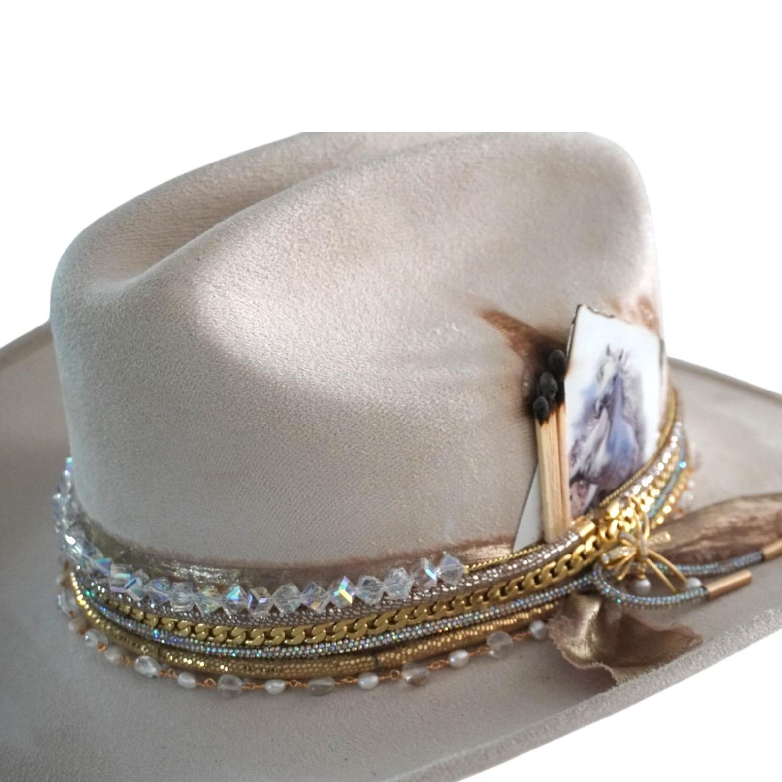 Sunkissed by Chrissy Western glam cowboy hat with decorative band, perfect for rodeo, country music, and travel outfits.