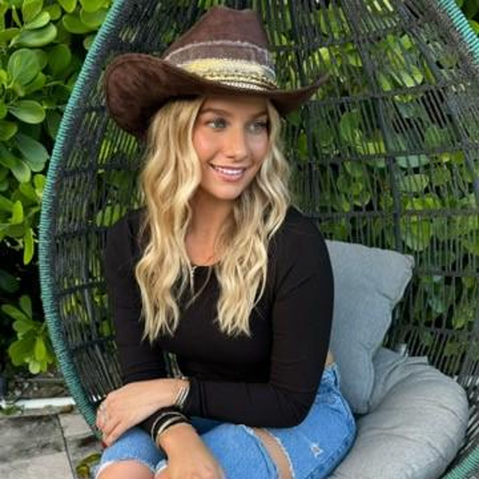 Vegan suede custom cowboy hat in burnt brown with personalized embellishments, Western style, perfect for rodeo or country wear