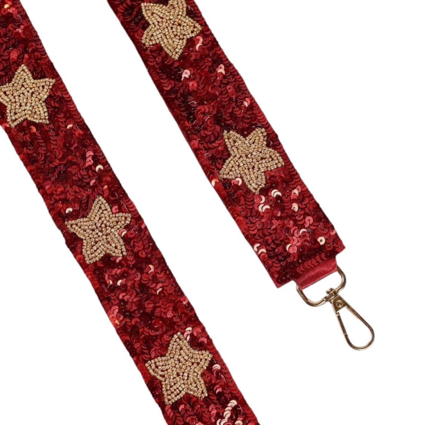 Florida State FSU clear stadium bag with gold and garnet sequined strap, crossbody design, team spirit approved for game day.