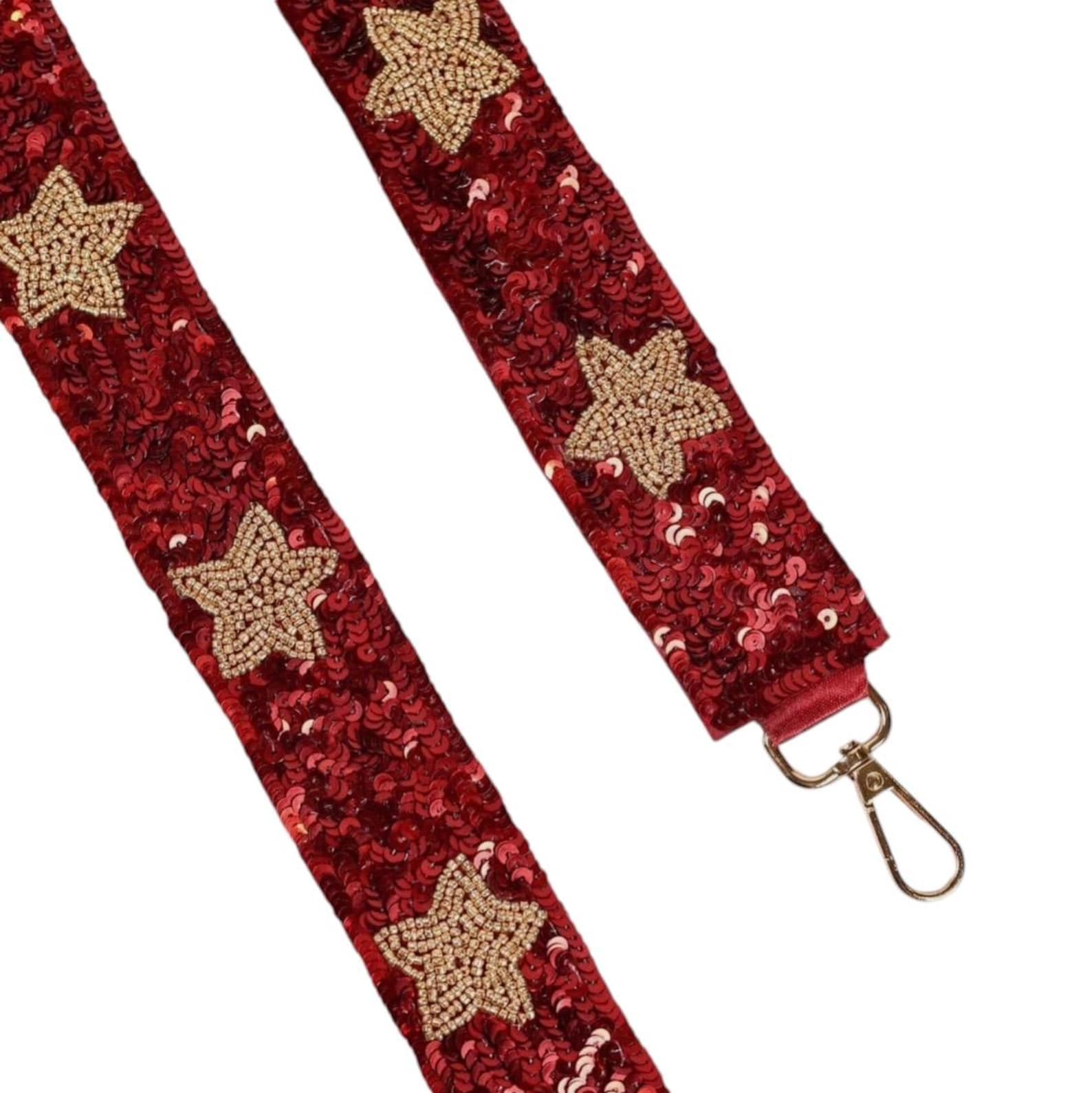 Florida State FSU clear stadium bag with gold and garnet sequined strap, crossbody design, team spirit approved for game day.